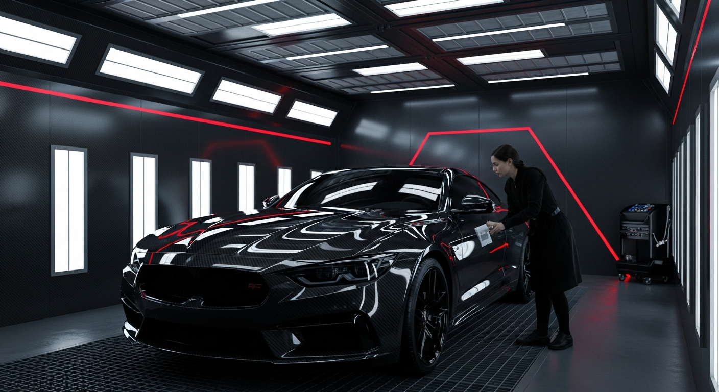 Professional Rangerover Paint & Protection (PPF) in Abu Dhabi workshop